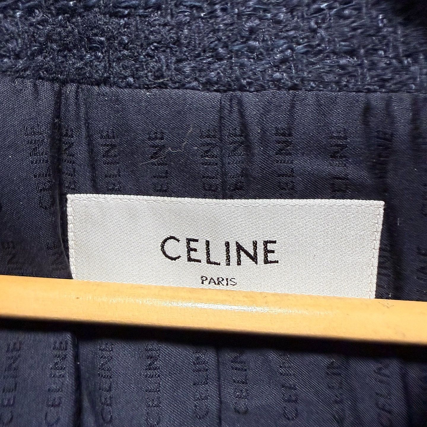 Celine Celine Navy Wool Blend Tweed Jacket Size 34 Size XS / US 0-2 / IT 36-38 - 3 Thumbnail