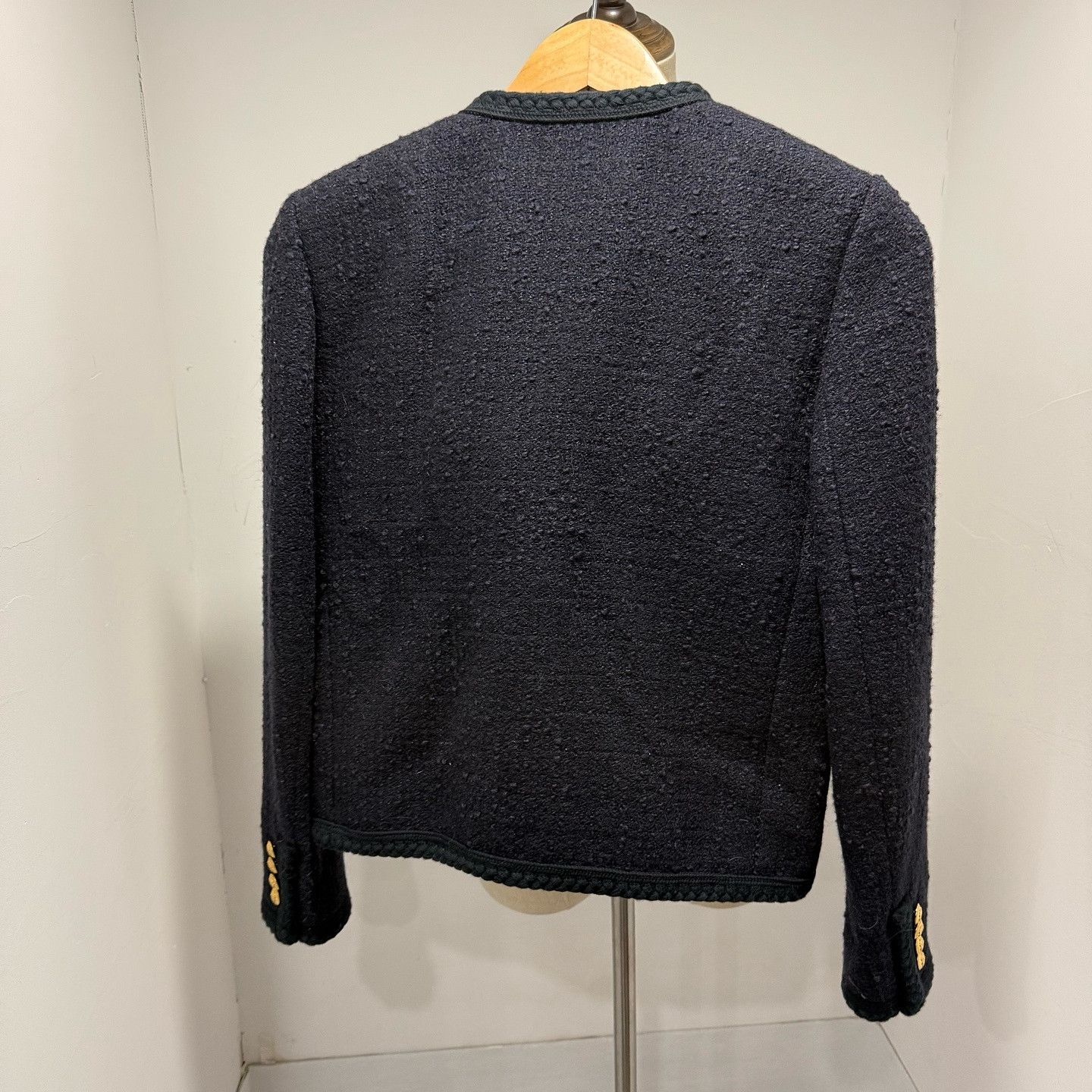 Celine Celine Navy Wool Blend Tweed Jacket Size 34 Size XS / US 0-2 / IT 36-38 - 2 Thumbnail