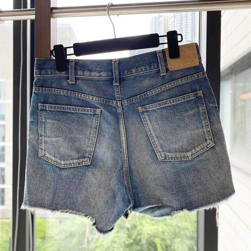 Celine Celine Frayed Hem Denim Shorts Size 25 Size 25" / US 0 / IT 36 - 2 Thumbnail