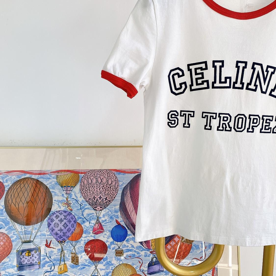 Celine Celine St Tropez Logo Ringer T-Shirt XS Size XS / US 0-2 / IT 36-38 - 6 Thumbnail