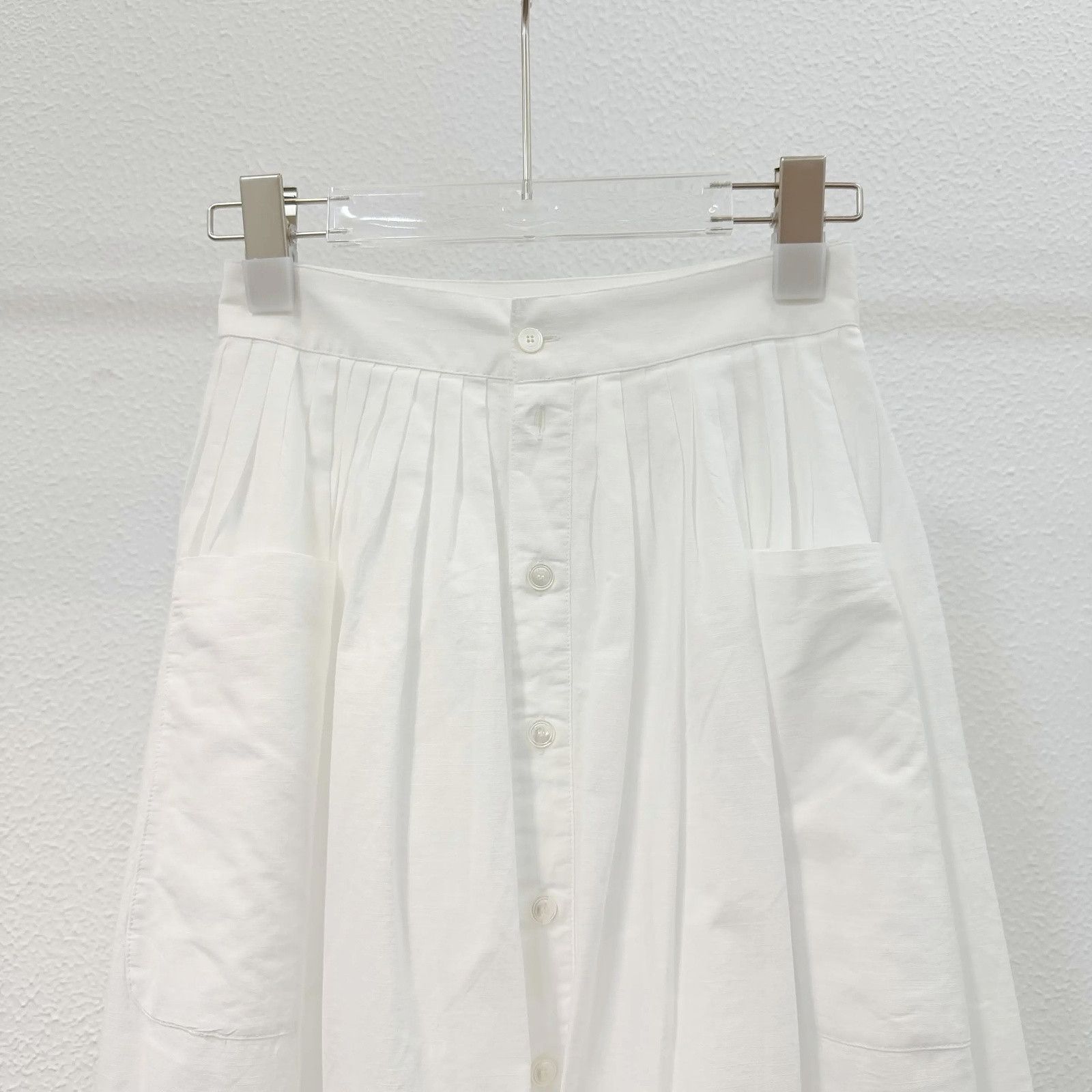 Celine Celine White Cotton Embroidered Maxi Skirt Size 34 Size 25" / US 0 / IT 36 - 5 Thumbnail