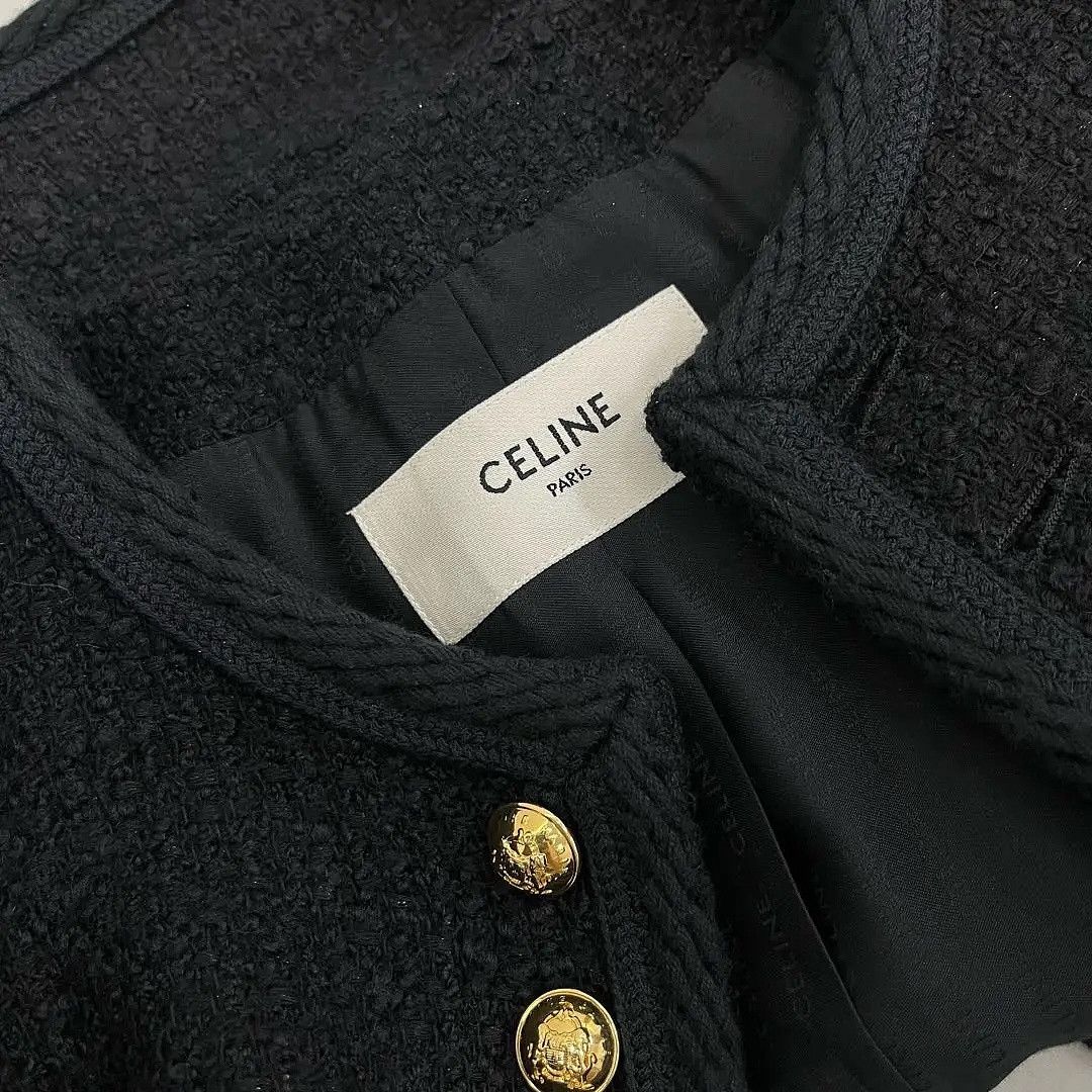 Celine Celine Black Wool Blend Jacket Size 36 Size XS / US 0-2 / IT 36-38 - 3 Thumbnail