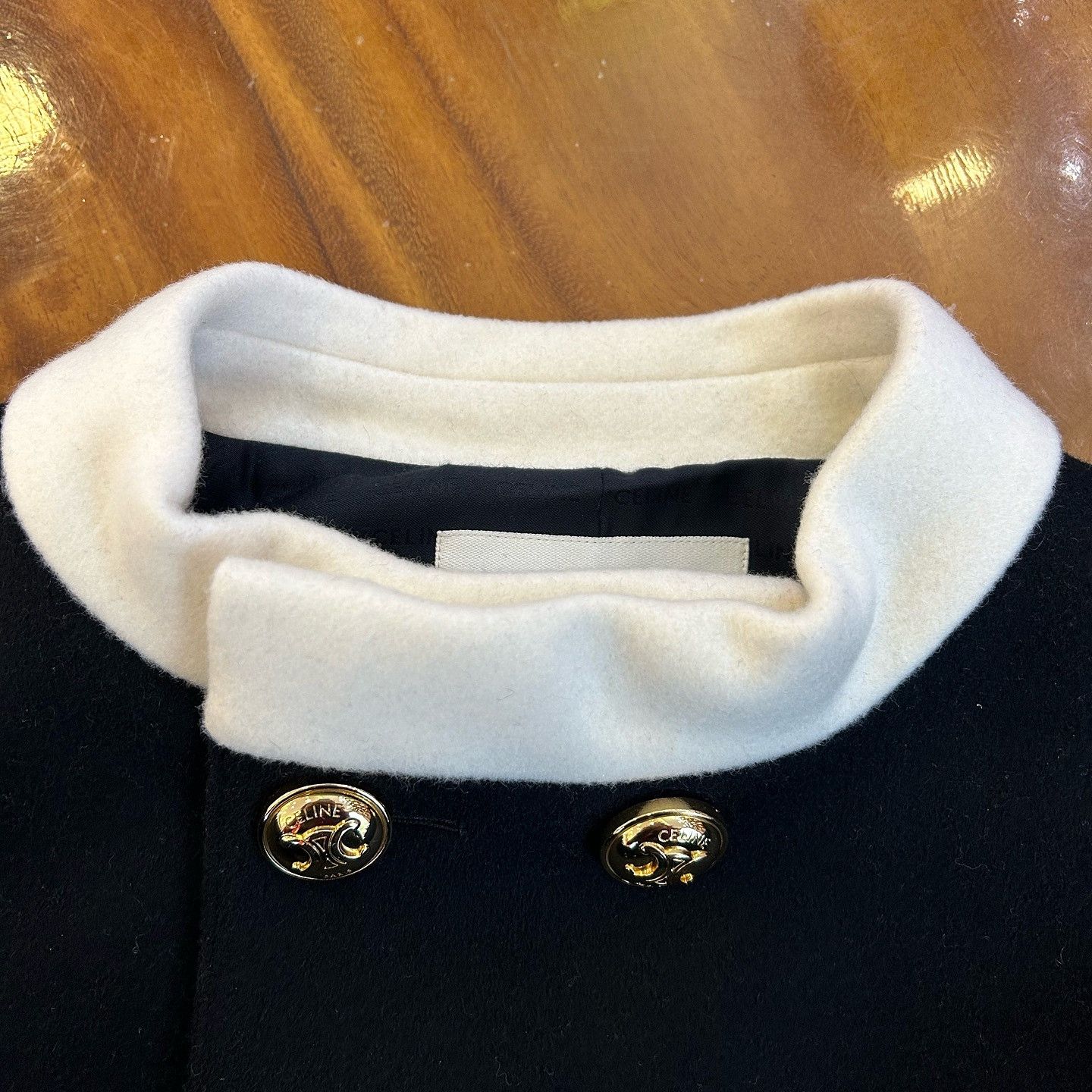 Celine Celine Contrast Collar Double Breasted Jacket Size 38 Size S / US 4 / IT 40 - 6 Thumbnail