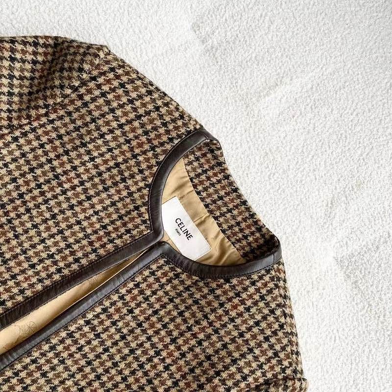 Celine Celine Houndstooth Wool Jacket Size 40 Size M / US 6-8 / IT 42-44 - 3 Thumbnail