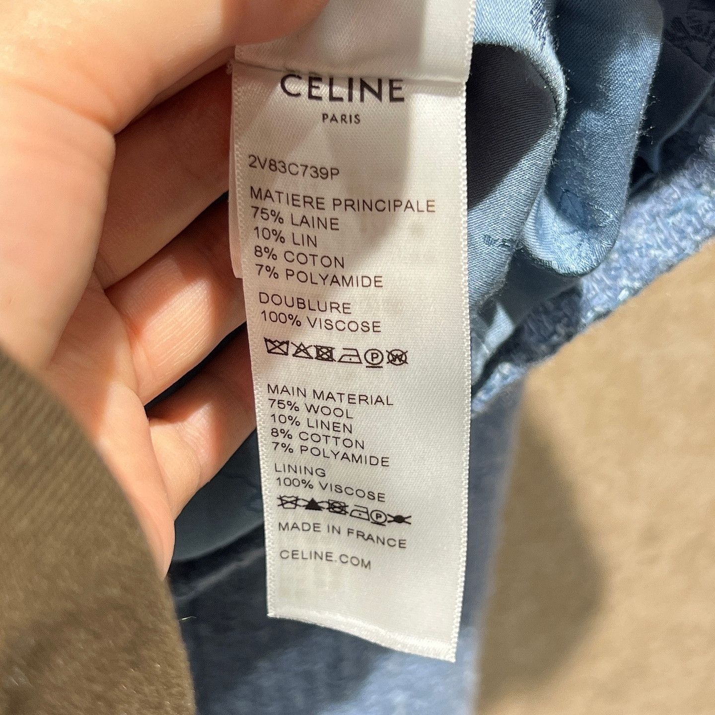 Celine Celine Blue Tweed Double-Breasted Jacket Size 36 Size XS / US 0-2 / IT 36-38 - 4 Thumbnail