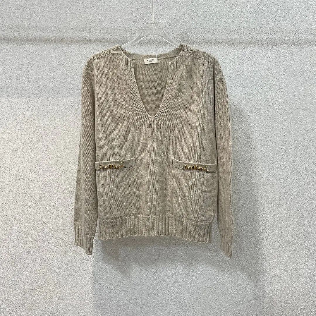 Celine Celine Cashmere Triomphe Logo Sweater Size XS Size XS / US 0-2 / IT 36-38 - 5 Thumbnail