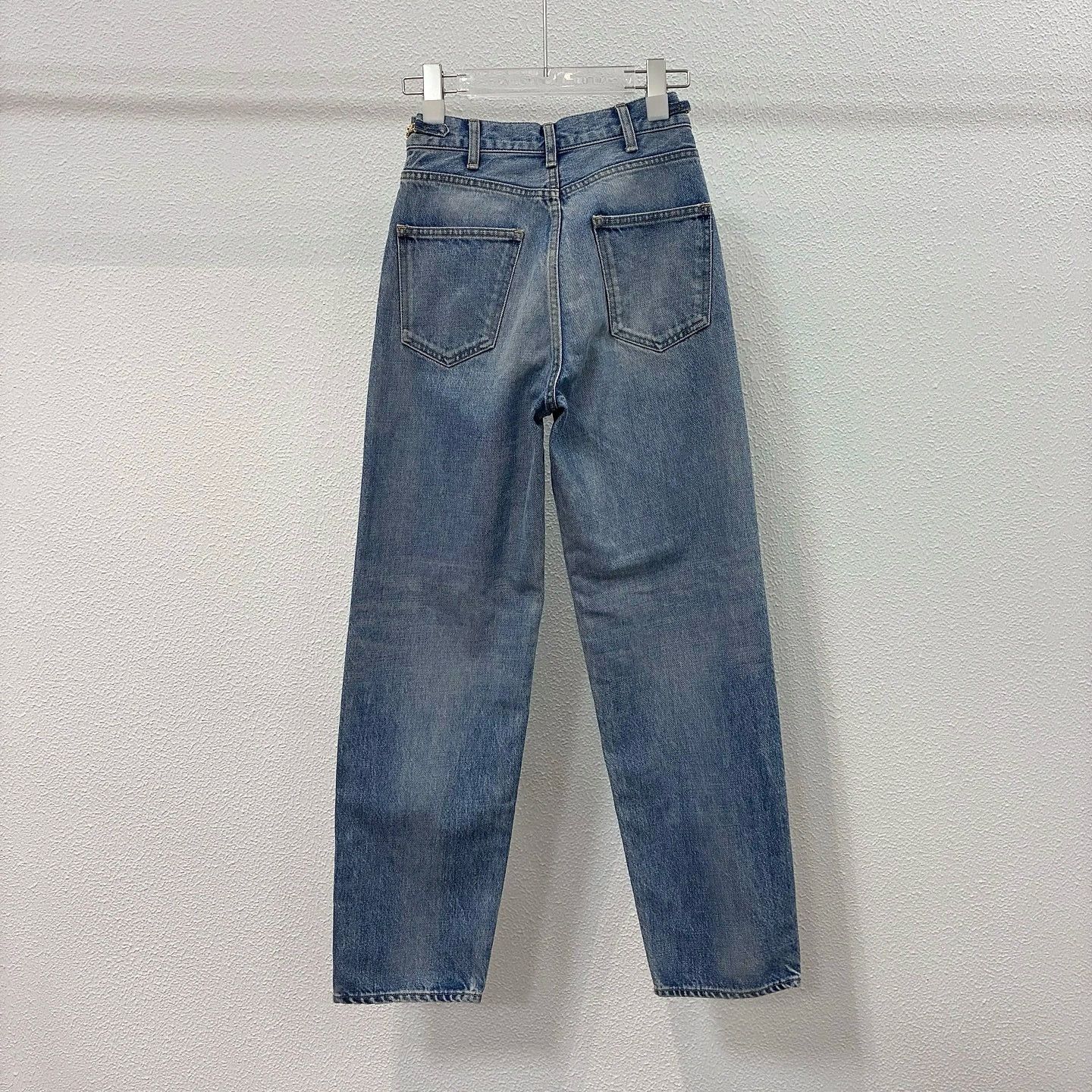 Celine Celine Triomphe Chain Straight Leg Jeans Size 26 Size 26" / US 2 / IT 38 - 2 Thumbnail