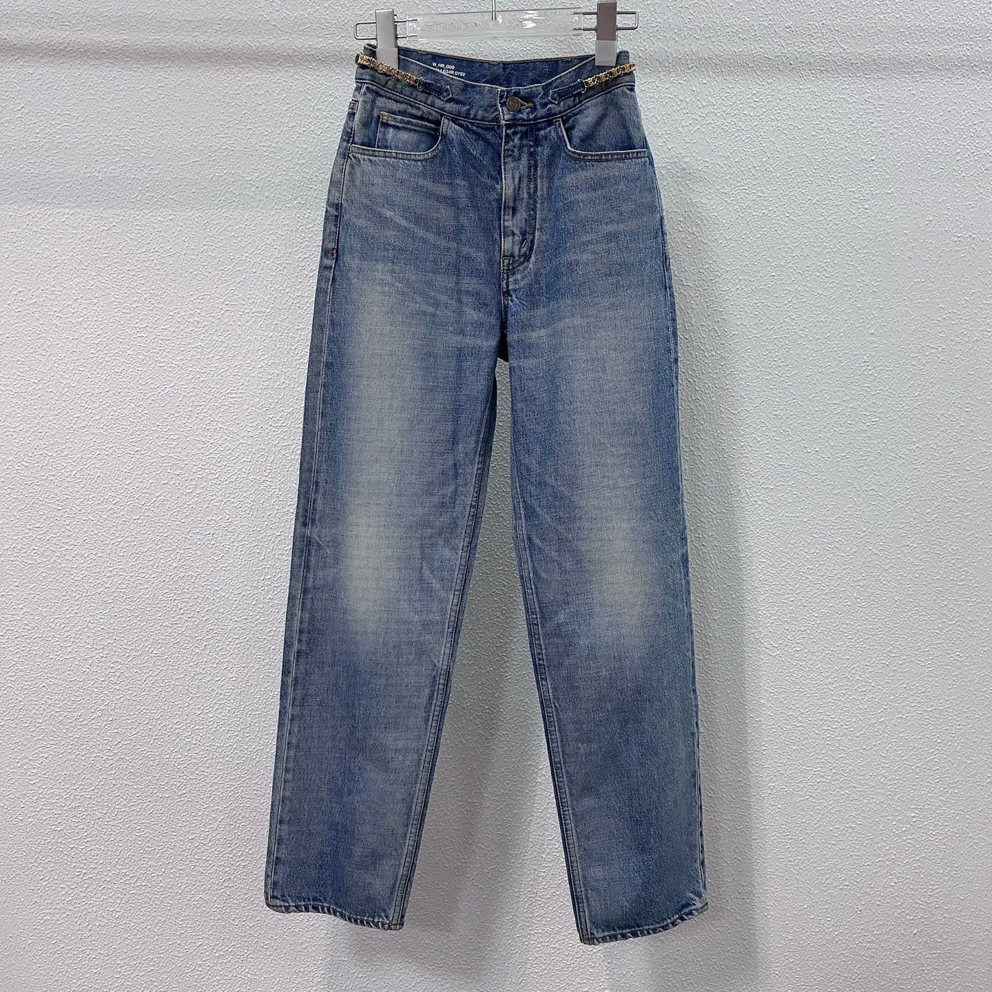 Celine Celine Triomphe Chain Straight Leg Jeans Size 26 Size 26" / US 2 / IT 38 - 5 Thumbnail