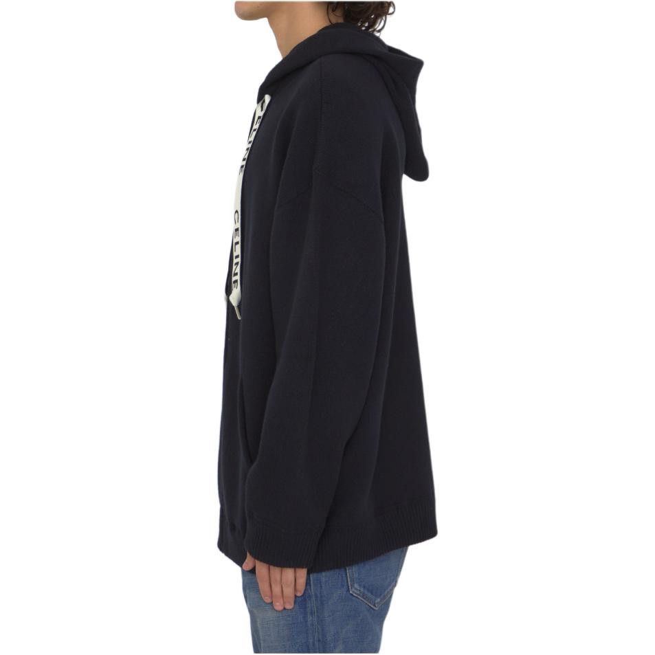 Celine CELINE Logo Zip-Up Knit Hoodie Size L Size US L / EU 52-54 / 3 - 9 Thumbnail