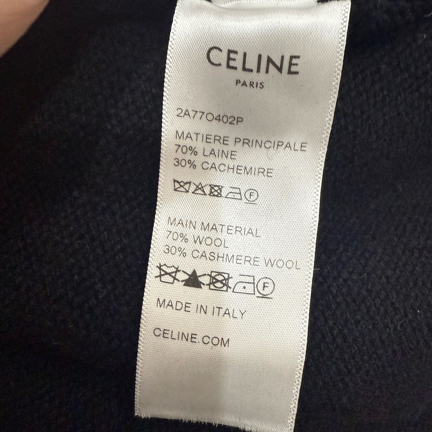 Celine CELINE Logo Zip-Up Knit Hoodie Size L Size US L / EU 52-54 / 3 - 4 Thumbnail