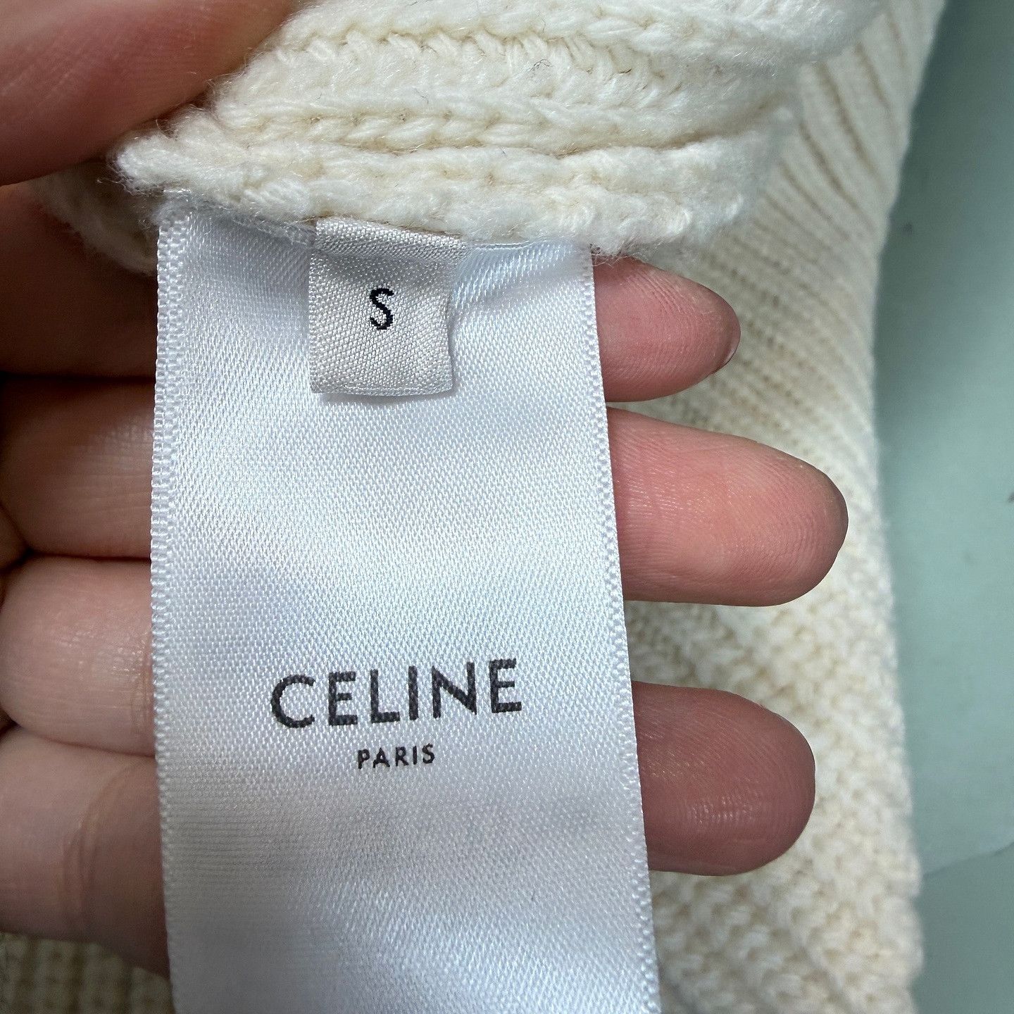 Celine CELINE Gradient Logo Wool Sweater Size S Size US S / EU 44-46 / 1 - 4 Thumbnail