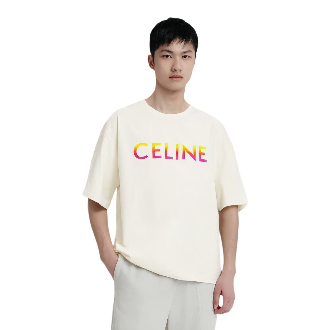 Celine Celine Gradient Logo T-Shirt Size XXL Size US XXL / EU 58 / 5 - 7 Thumbnail