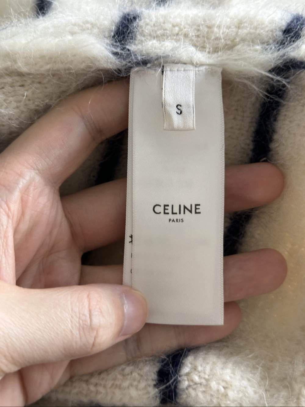 Celine CELINE Striped Alpaca Cardigan Size S Size S / US 4 / IT 40 - 4 Thumbnail