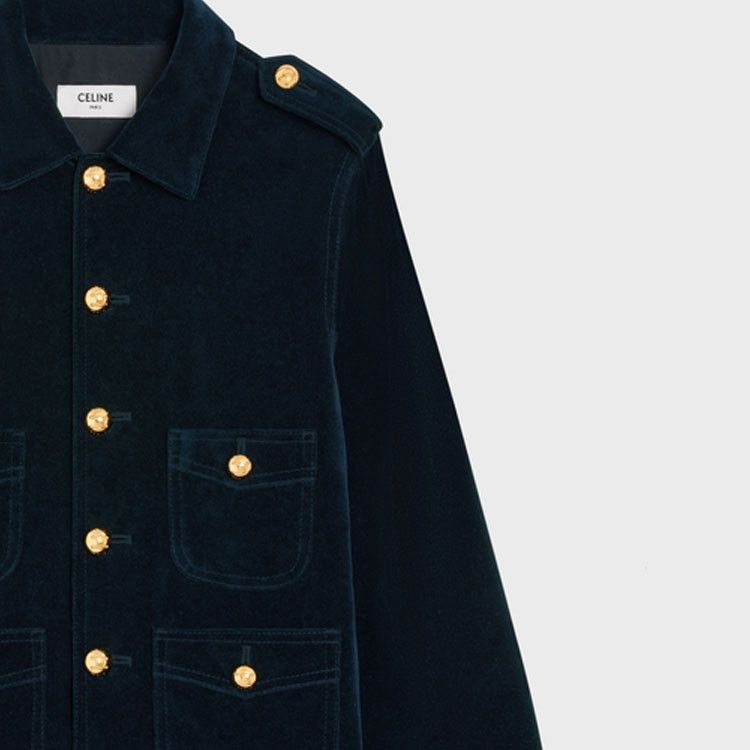 Celine Celine Corduroy Gold Button Jacket Size M Size US M / EU 48-50 / 2 - 6 Thumbnail