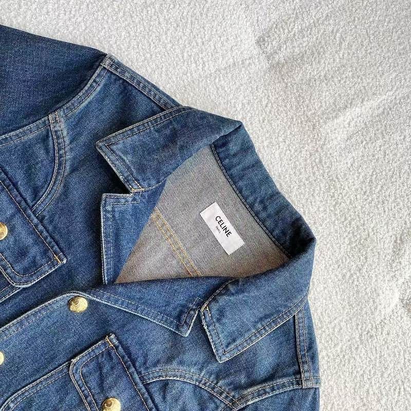 Celine Celine Gold Button Denim Jacket Size S Size US S / EU 44-46 / 1 - 3 Thumbnail