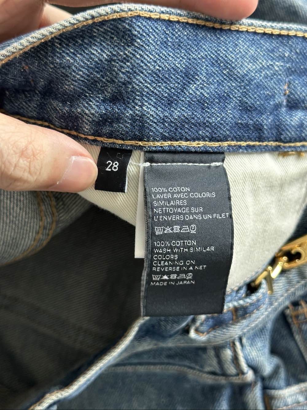 Celine CELINE Triomphe Blue Denim Jeans Size 28 Size 28" / US 6 / IT 42 - 4 Thumbnail