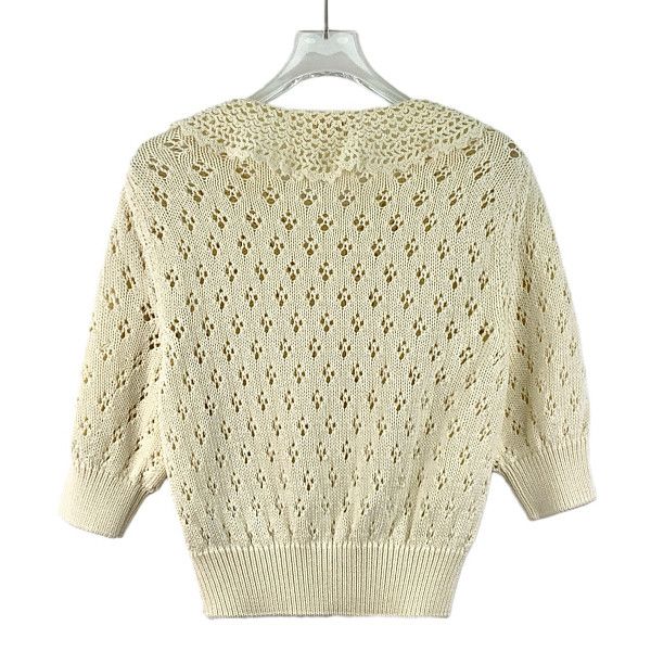 Celine Celine Openwork Knit Cardigan Size S Size S / US 4 / IT 40 - 2 Thumbnail