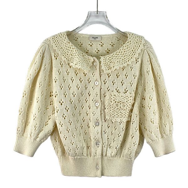 Celine Celine Openwork Knit Cardigan Size S Size S / US 4 / IT 40 - 6 Thumbnail