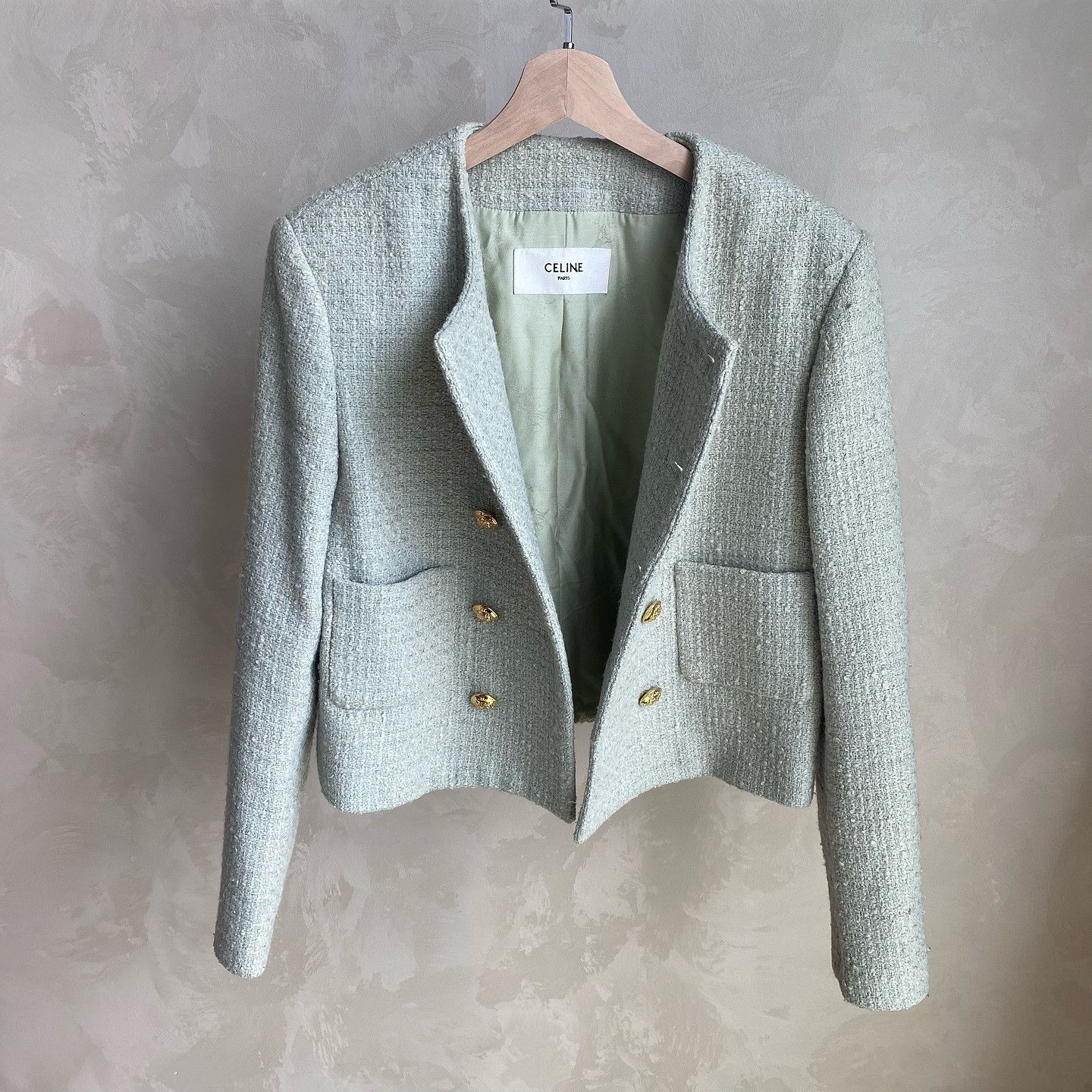 Celine Celine Tweed Double-Breasted Jacket Size 38 Size S / US 4 / IT 40 - 6 Thumbnail