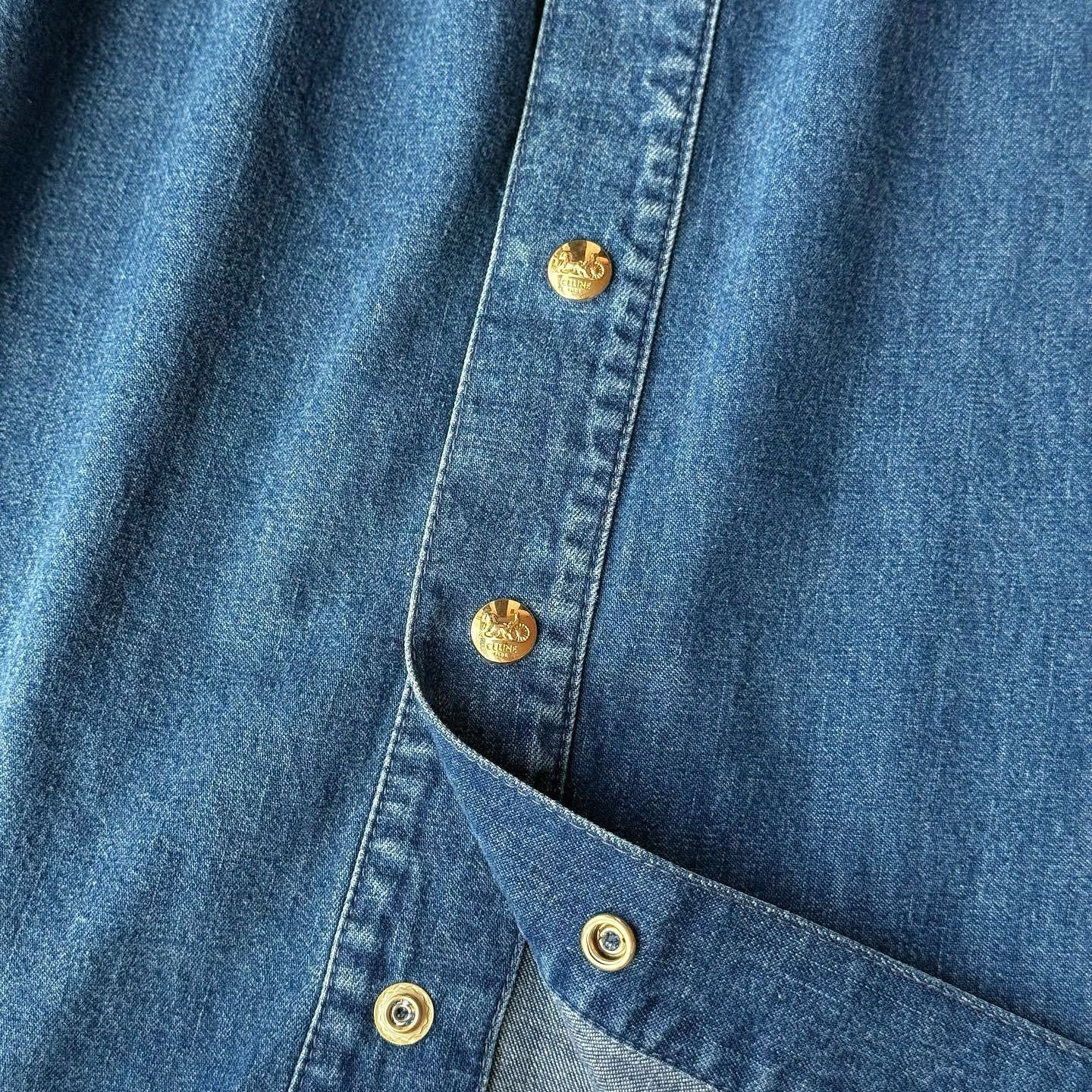 Celine Celine Button-Front Denim Maxi Skirt Size 26 Size 26" / US 2 / IT 38 - 9 Thumbnail