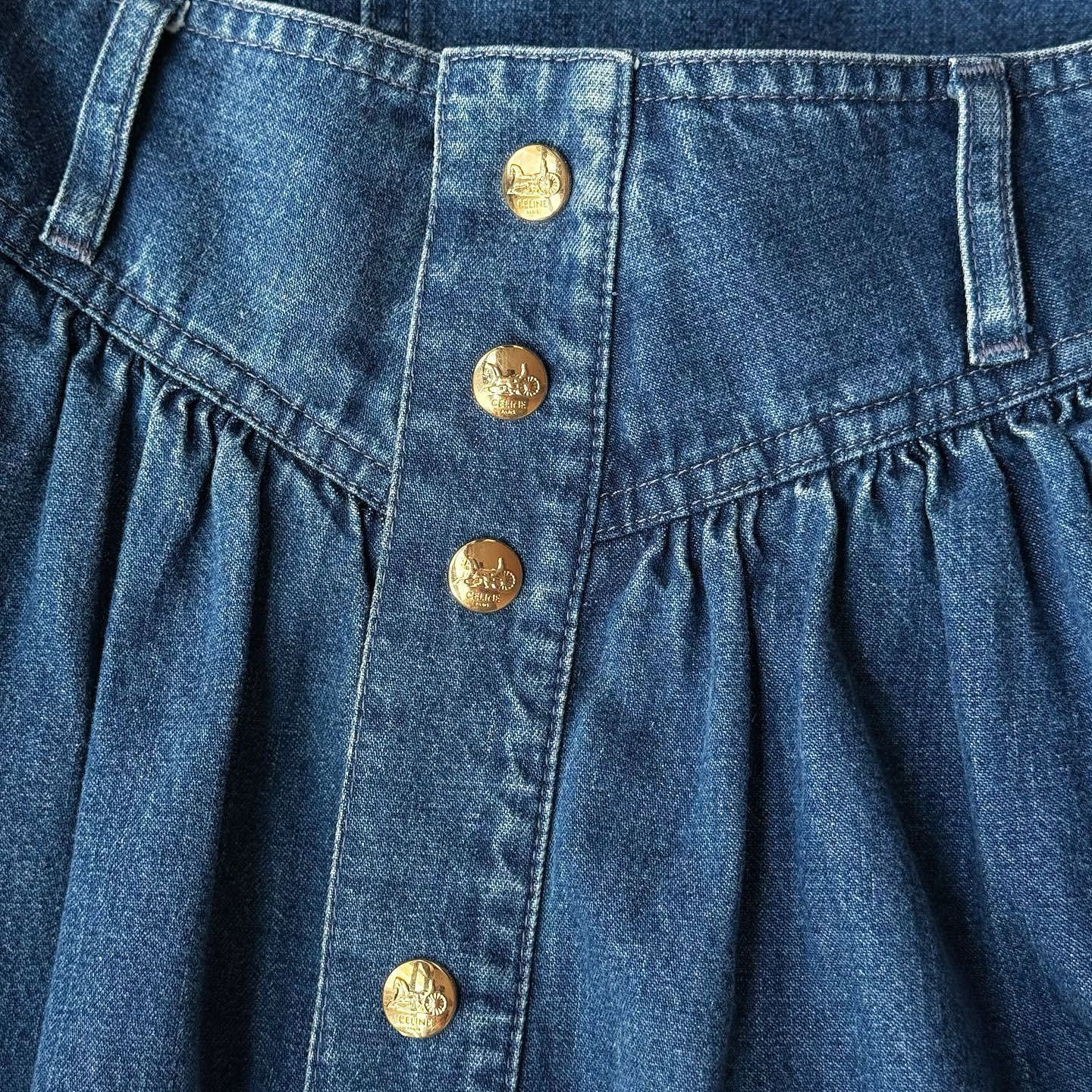 Celine Celine Button-Front Denim Maxi Skirt Size 26 Size 26" / US 2 / IT 38 - 8 Thumbnail