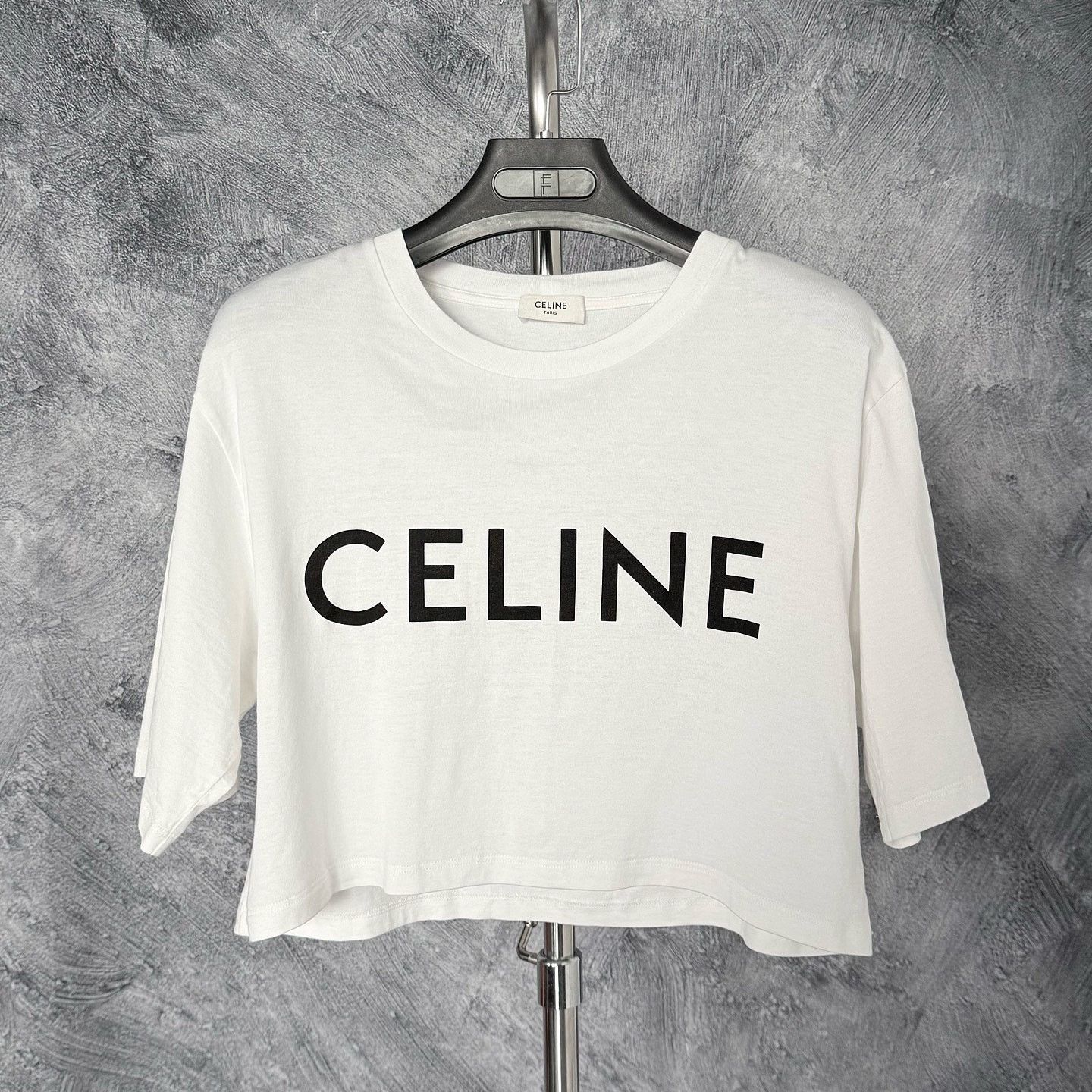 Celine CELINE Logo Print Crop T-Shirt Size S Size S / US 4 / IT 40 - 8 Thumbnail