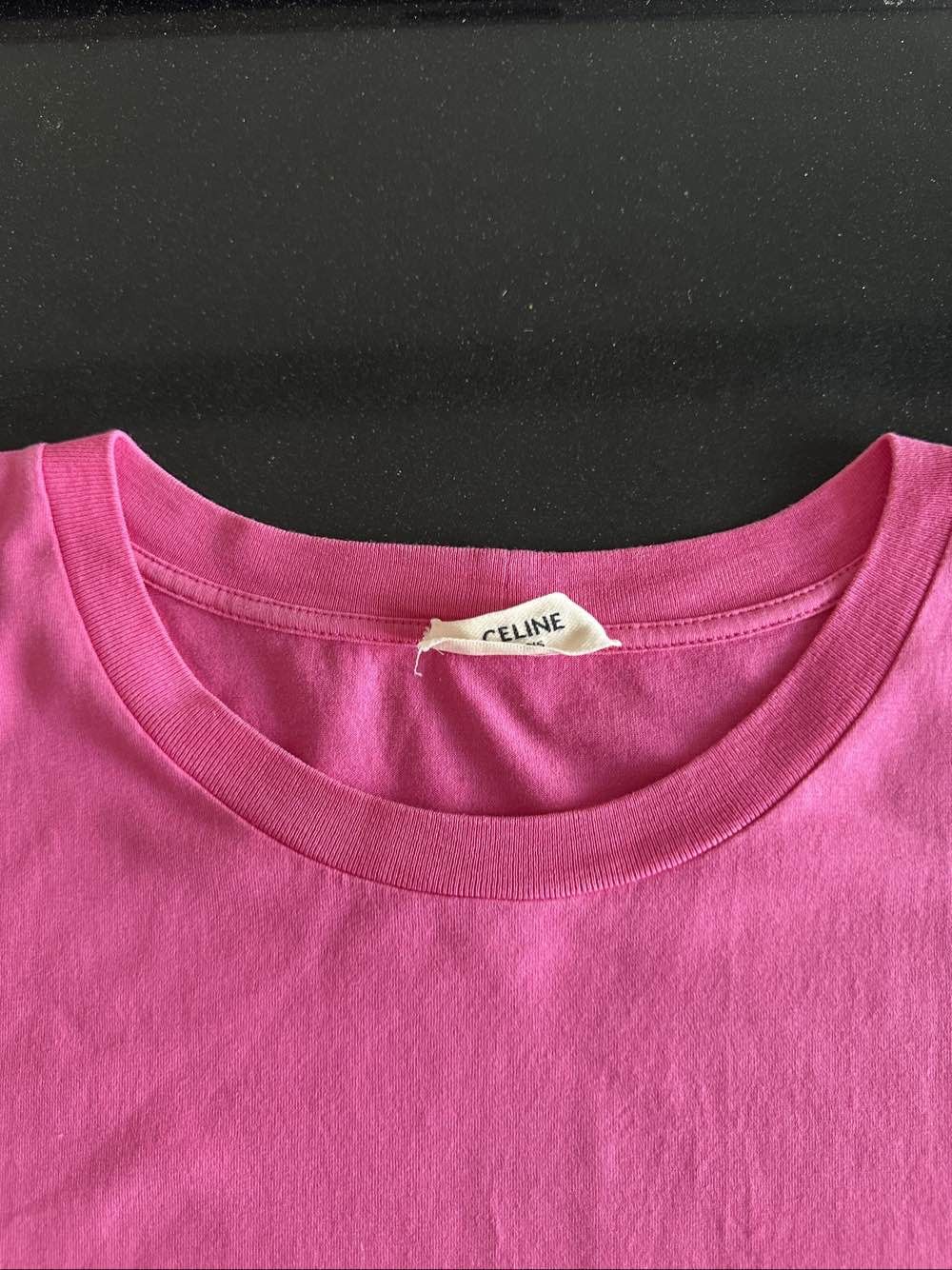 Celine Celine Pink Logo T-Shirt Size S Size S / US 4 / IT 40 - 3 Thumbnail