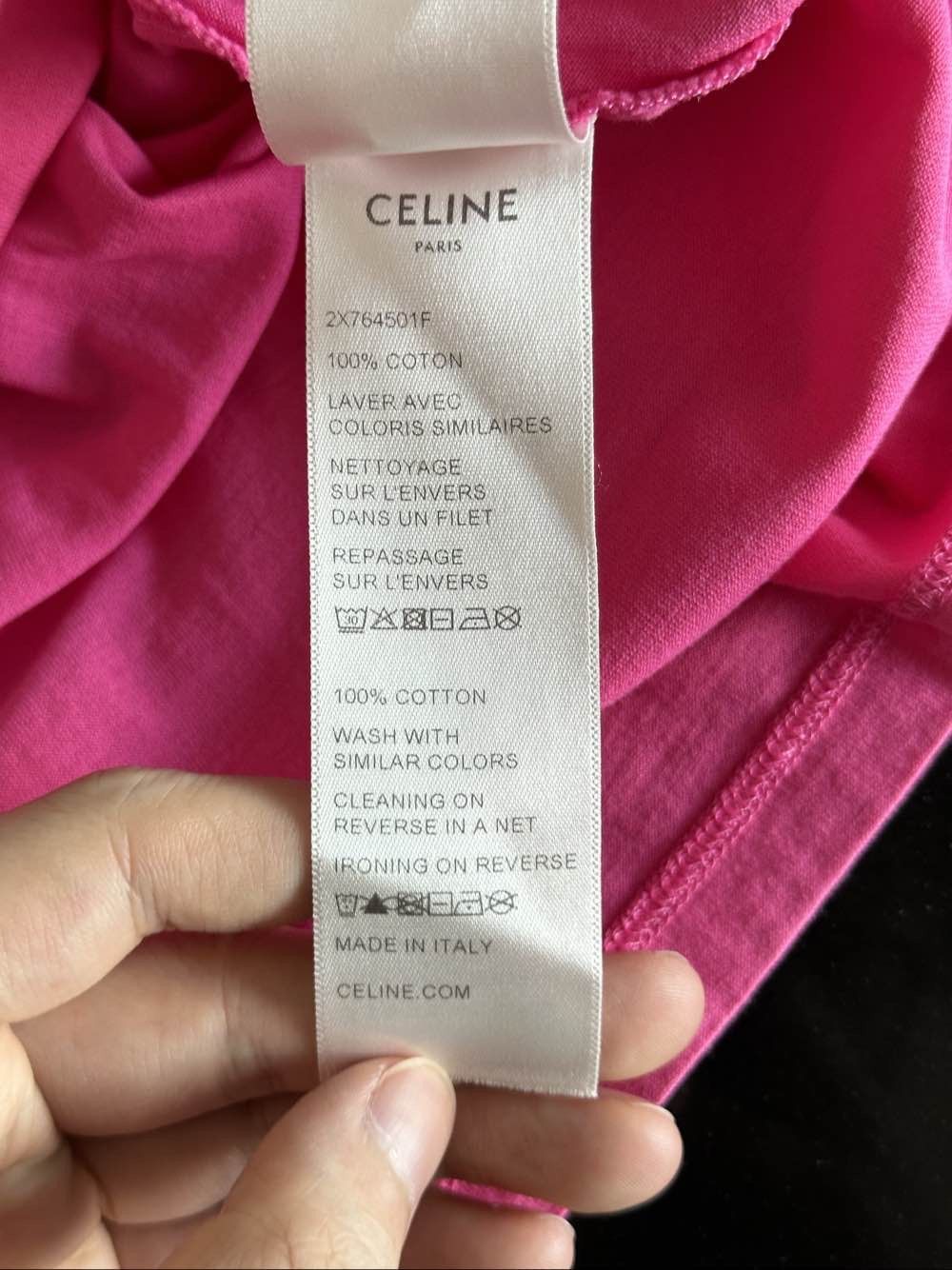 Celine Celine Pink Logo T-Shirt Size S Size S / US 4 / IT 40 - 5 Thumbnail