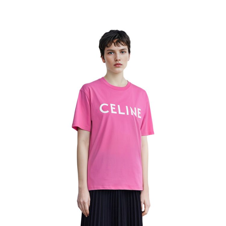 Celine Celine Pink Logo T-Shirt Size S Size S / US 4 / IT 40 - 6 Thumbnail