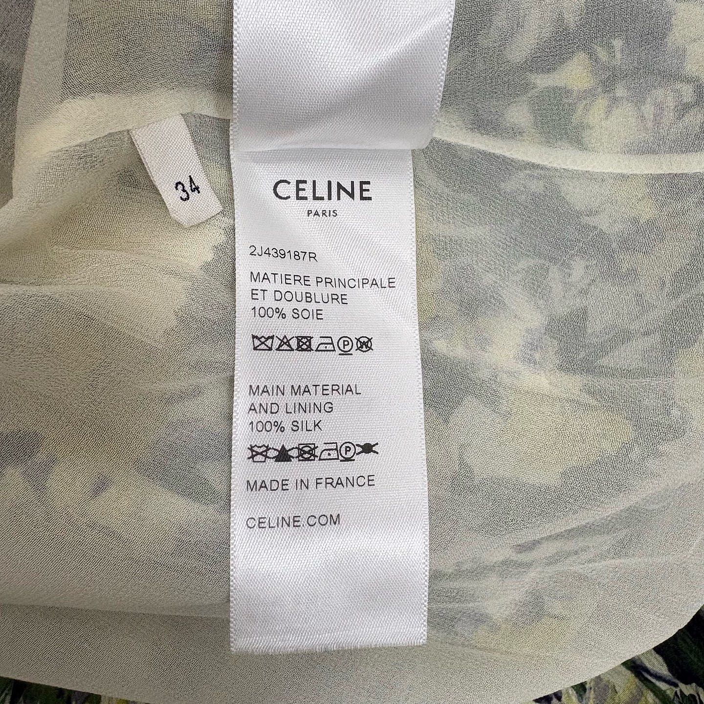 Celine Celine Floral Silk Skirt Size 34 Size 25" / US 0 / IT 36 - 4 Thumbnail