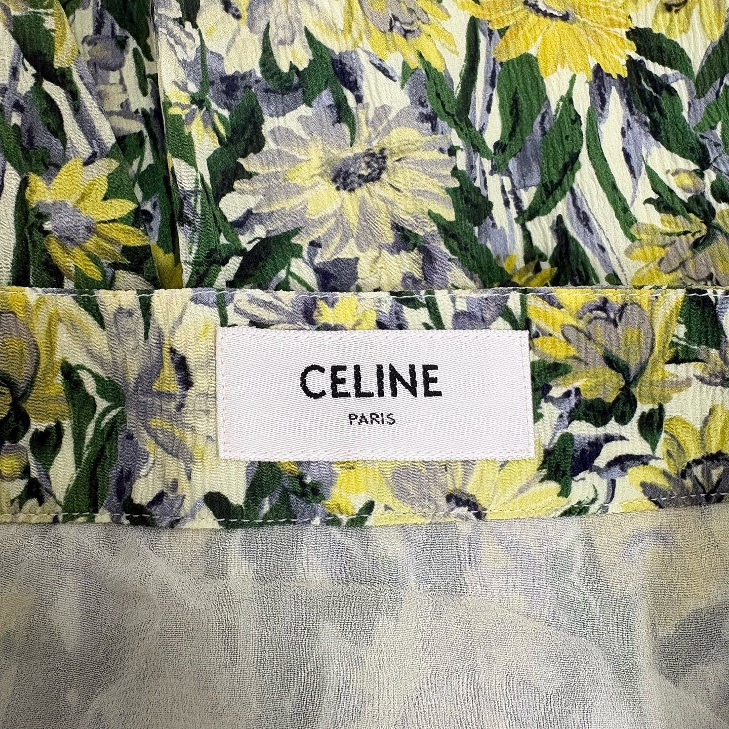 Celine Celine Floral Silk Skirt Size 34 Size 25" / US 0 / IT 36 - 3 Thumbnail