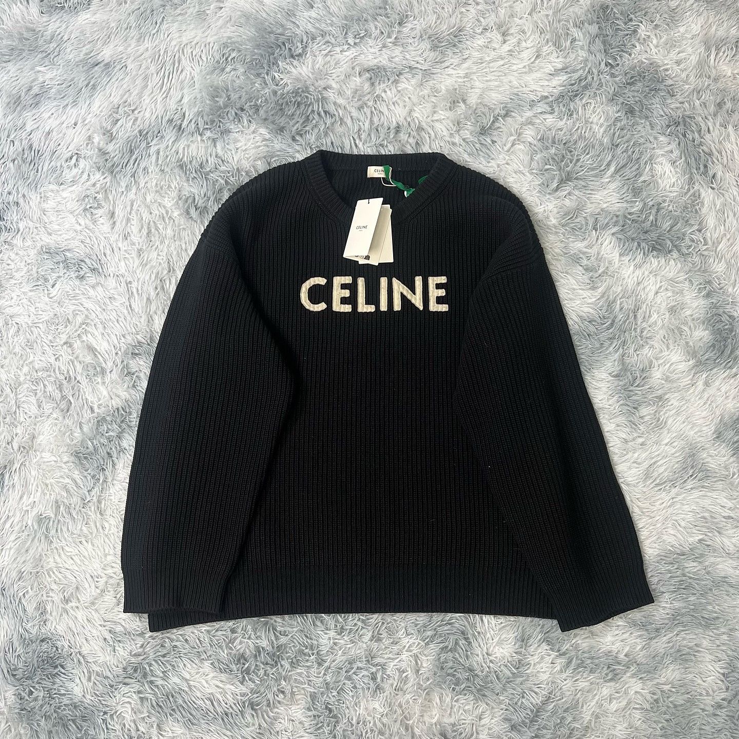 Celine Celine Wool Logo Sweater Size XXL Size US XXL / EU 58 / 5 - 6 Thumbnail