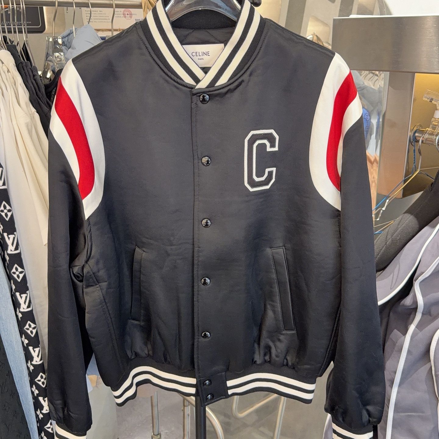 Celine Celine Letter Logo Bomber Jacket Size 48 Size US M / EU 48-50 / 2 - 6 Thumbnail