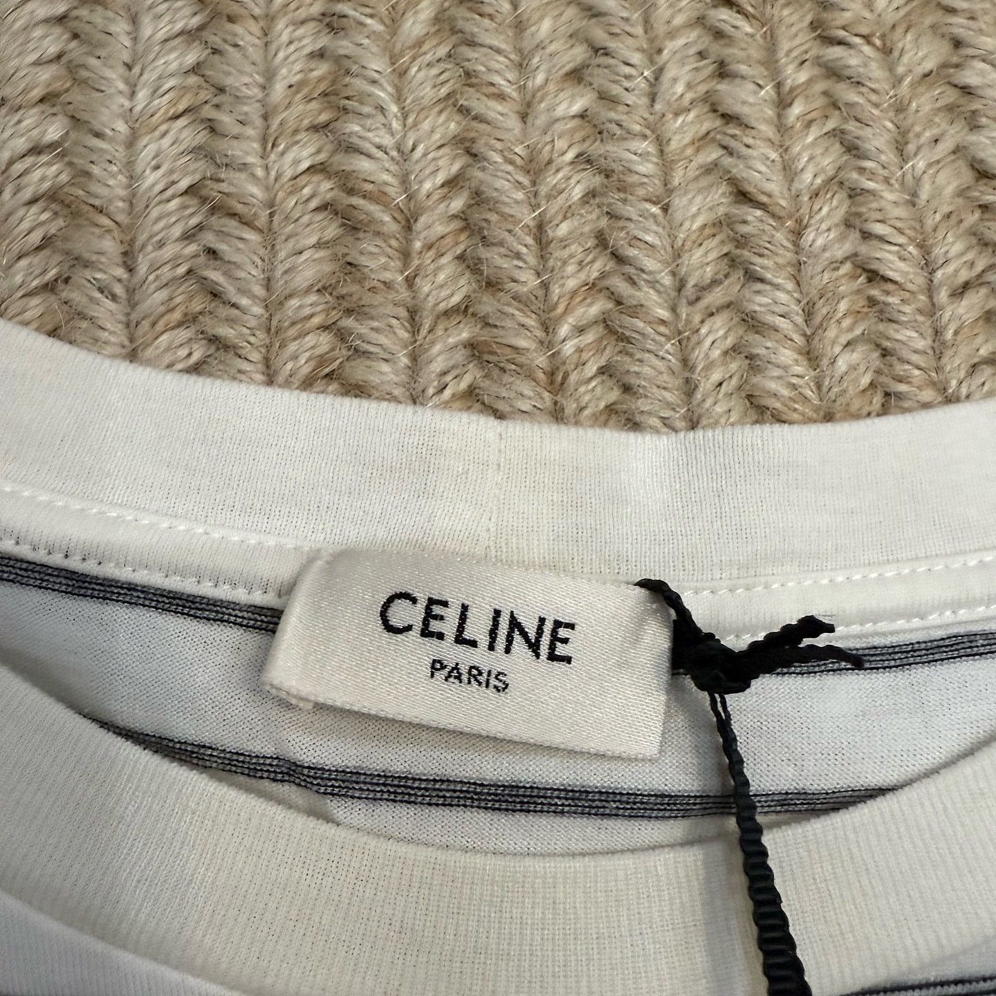 Celine CELINE Triomphe Striped T-Shirt Size XL Size US XL / EU 56 / 4 - 3 Thumbnail