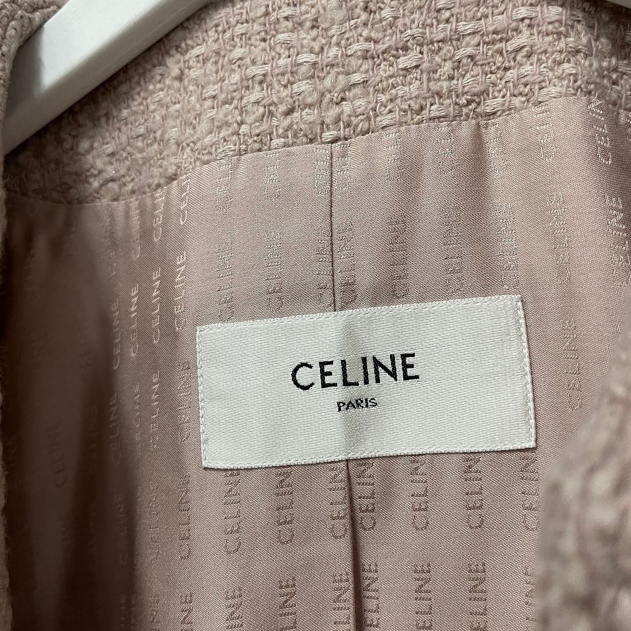 Celine CELINE Tweed Jacket Pink Size 38 Size S / US 4 / IT 40 - 3 Thumbnail