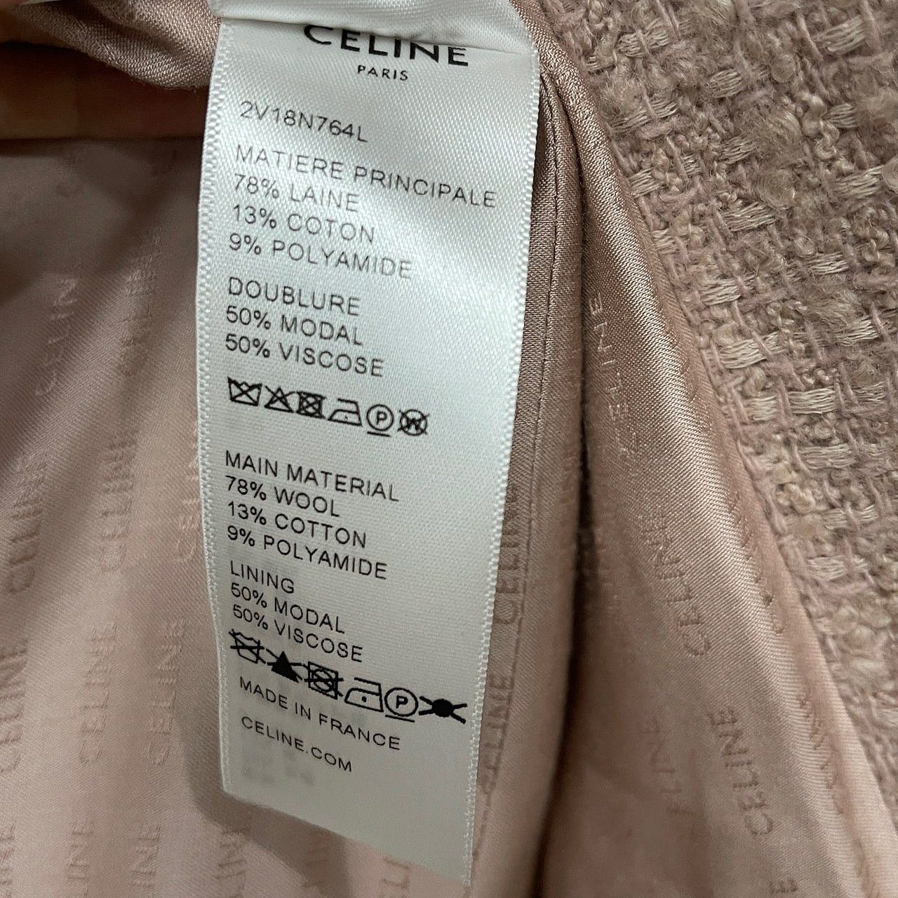 Celine CELINE Tweed Jacket Pink Size 38 Size S / US 4 / IT 40 - 4 Thumbnail