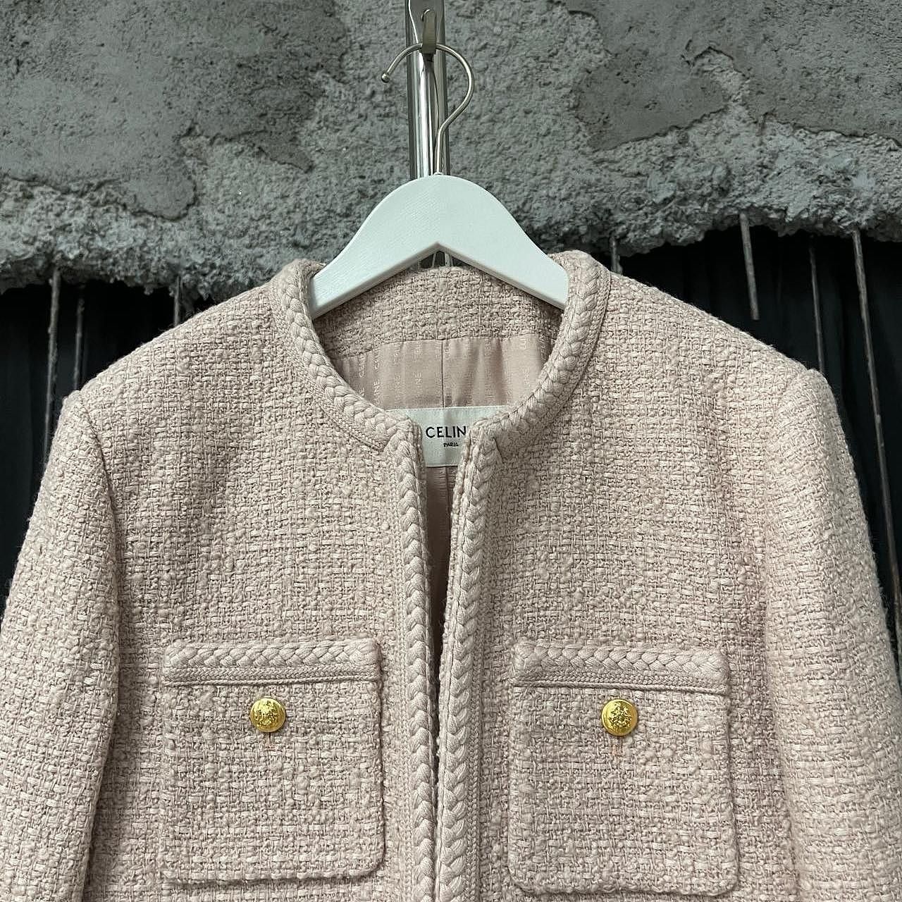 Celine CELINE Tweed Jacket Pink Size 38 Size S / US 4 / IT 40 - 6 Thumbnail