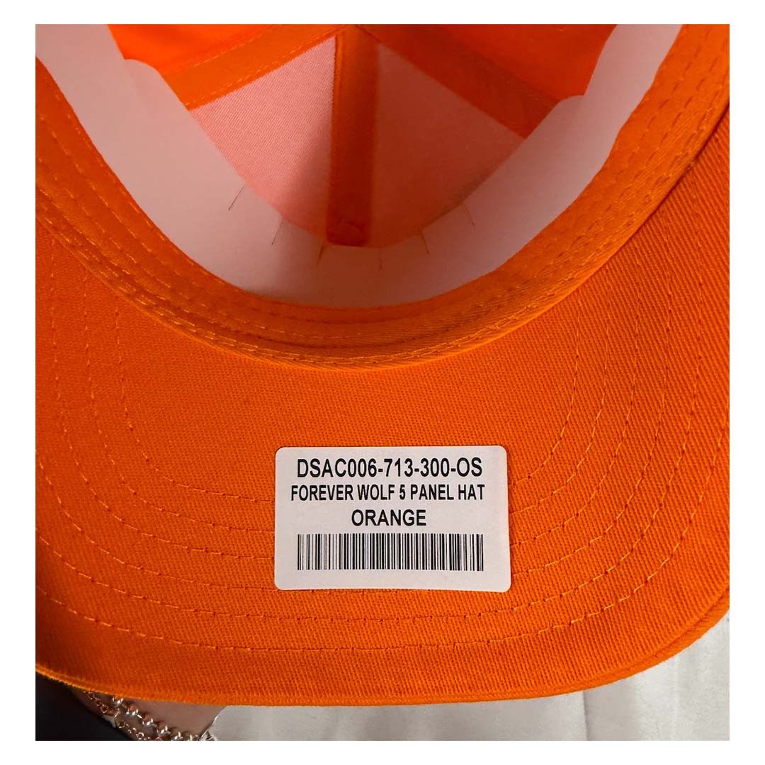 Darc Sport Darcsport Forever Wolf 5 Panel Hat Orange Size ONE SIZE - 4 Thumbnail