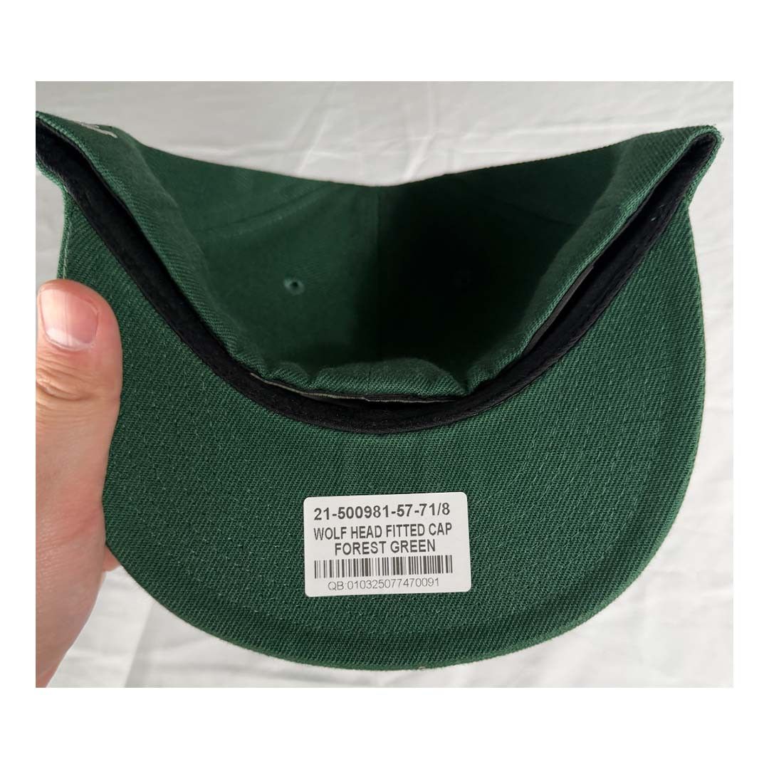 Darc Sport Darcsport Wolf Head Fitted Hat Forest Green Size ONE SIZE - 4 Thumbnail