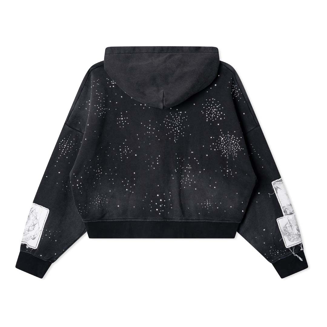 Other Righteous Divine Canvas Zip Up Jacket Rhinestone Black Size US M / EU 48-50 / 2 - 2 Thumbnail