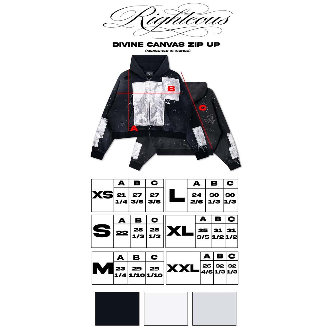 Other Righteous Divine Canvas Zip Up Jacket Rhinestone Black Size US L / EU 52-54 / 3 - 7 Thumbnail