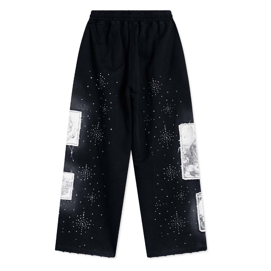 Other Righteous Divine Canvas Sweatpants Rhinestone Black Size US 36 / EU 52 - 2 Thumbnail