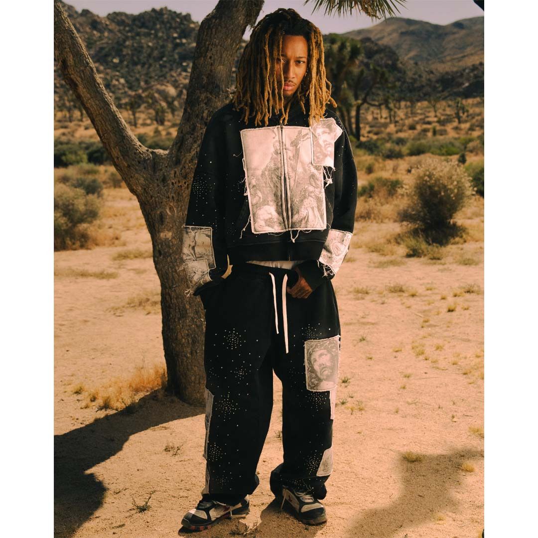 Other Righteous Divine Canvas Sweatpants Rhinestone Black Size US 38 / EU 54 - 4 Thumbnail