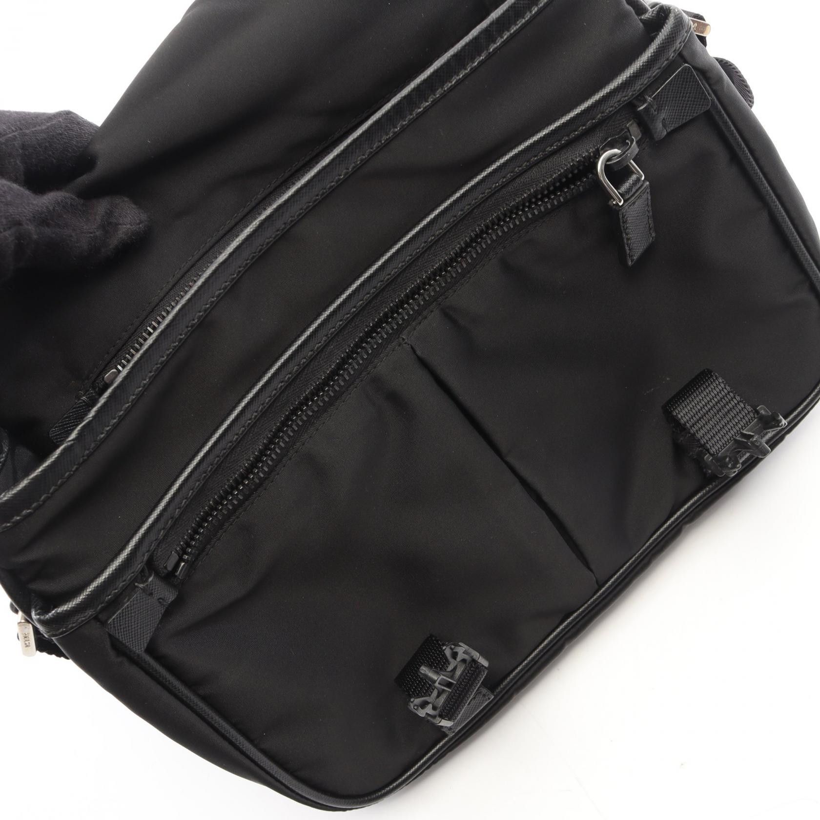 Prada Prada PRADA Nylon Saffiano Leather Shoulder Bag Textile Shoulder Bag DUTY FREE for USA Size ONE SIZE - 8 Thumbnail
