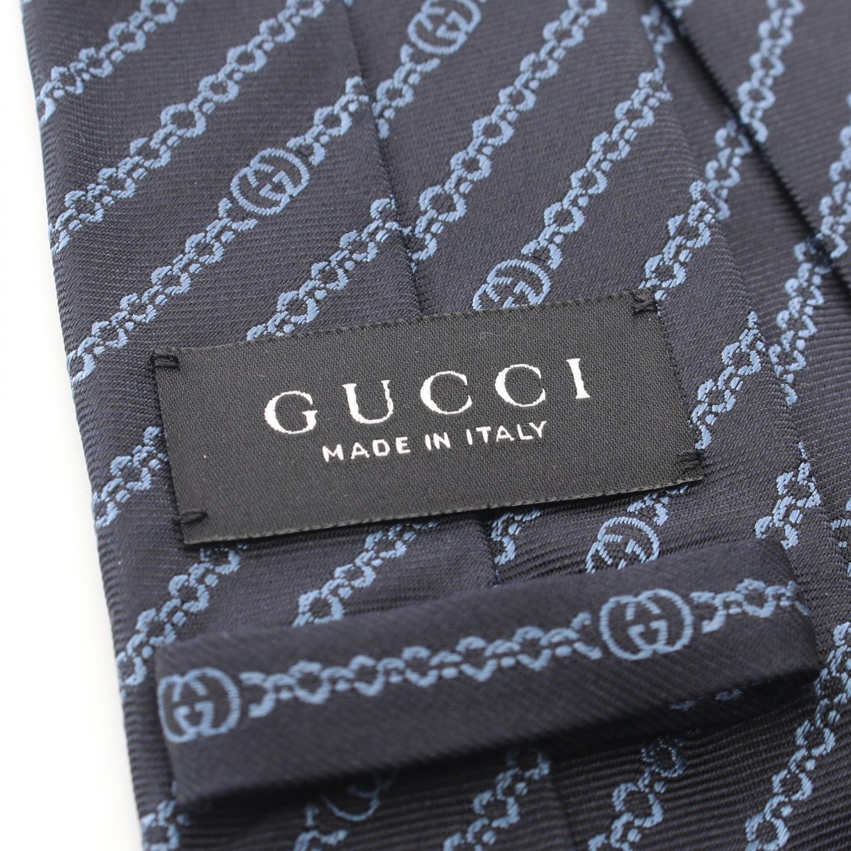 Gucci Gucci Gucci Interlocking G Silk Tie Textile Necktie 865320 DUTY FREE for USA Size ONE SIZE - 4 Thumbnail