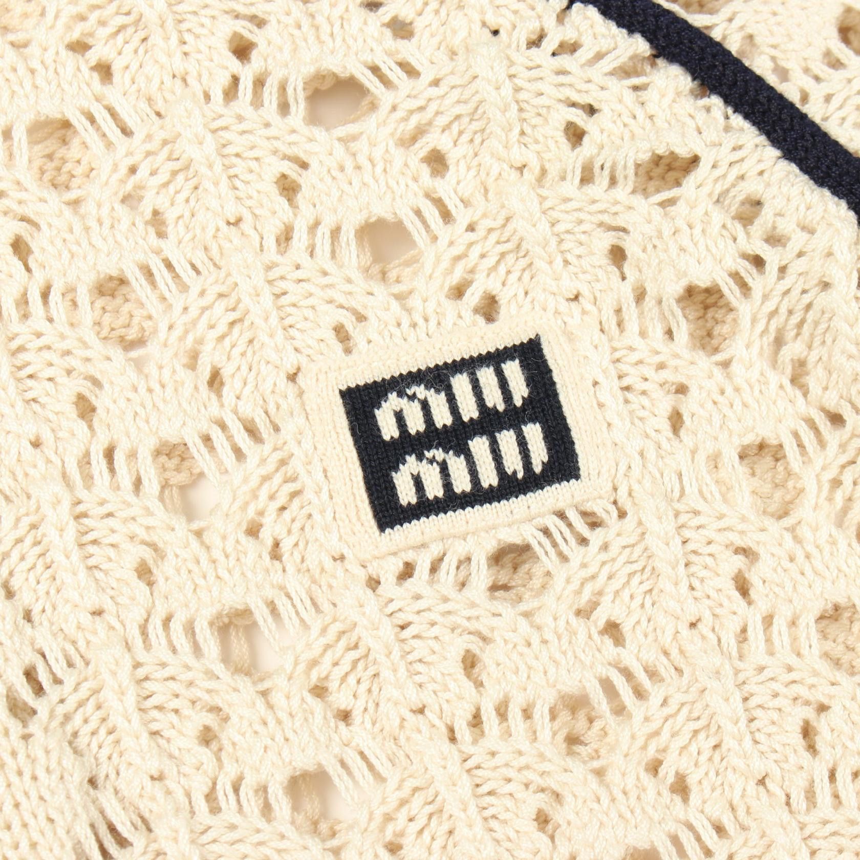 Miu Miu Miu Miu Miu Miu Cotton Cardigan Textile Tops MMF01I DUTY FREE for USA Size ONE SIZE - 6 Thumbnail