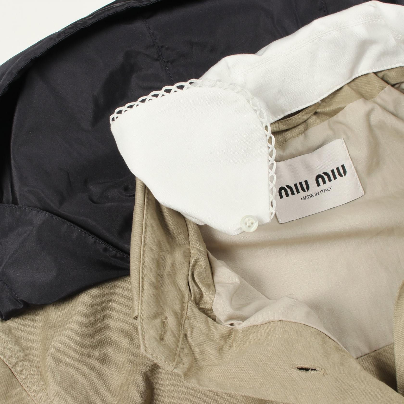 Miu Miu Miu Miu Miu Miu garment-dye cotton jacket Textile Outerwear ML1477 DUTY FREE for USA Size ONE SIZE - 6 Thumbnail