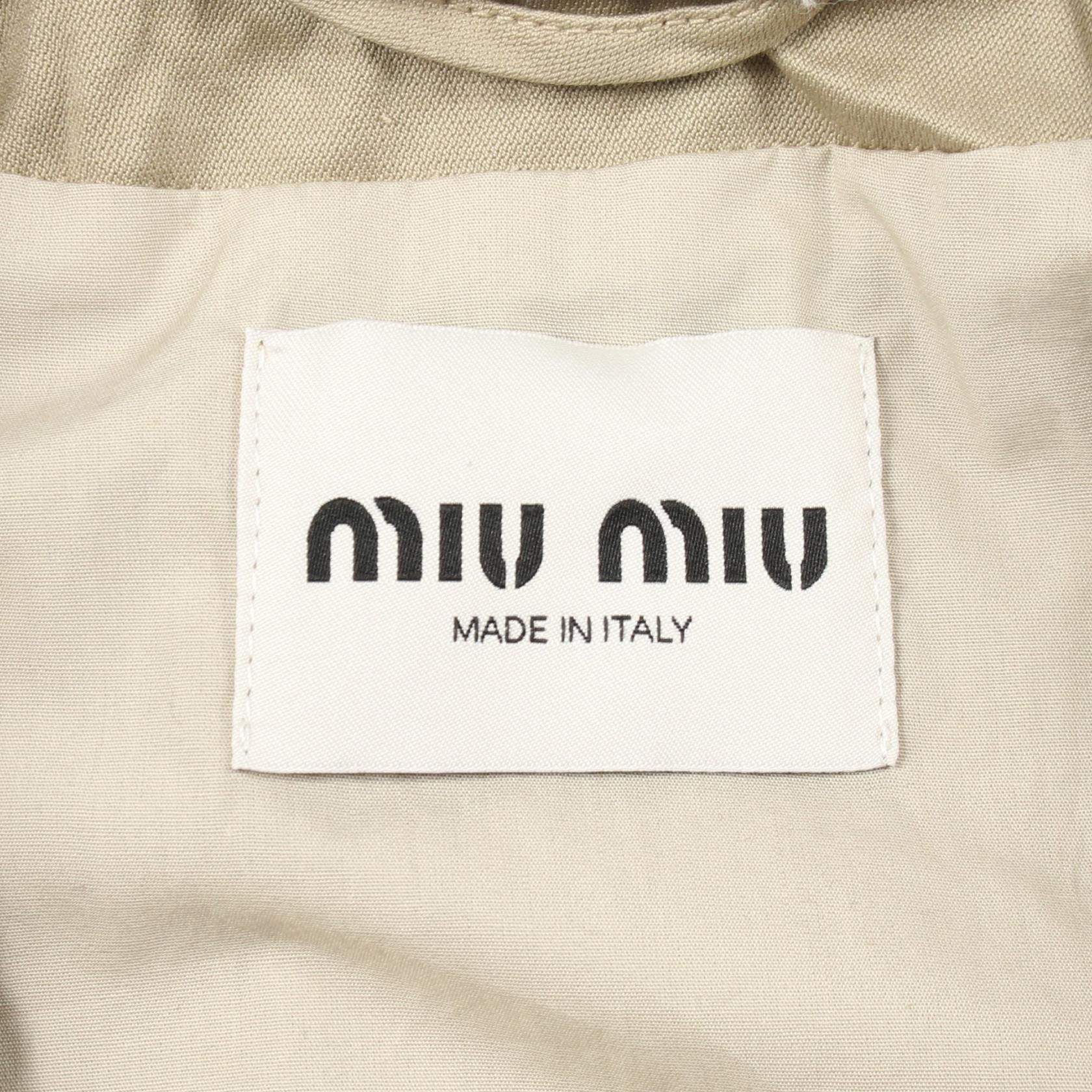 Miu Miu Miu Miu Miu Miu garment-dye cotton jacket Textile Outerwear ML1477 DUTY FREE for USA Size ONE SIZE - 3 Thumbnail