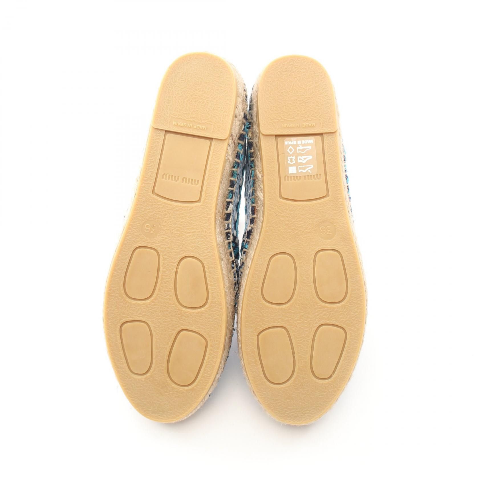 Miu Miu Miu Miu Miu Miu Bijou Espadrille Slip On Textile Shoes 5S095D DUTY FREE for USA Size ONE SIZE - 4 Thumbnail