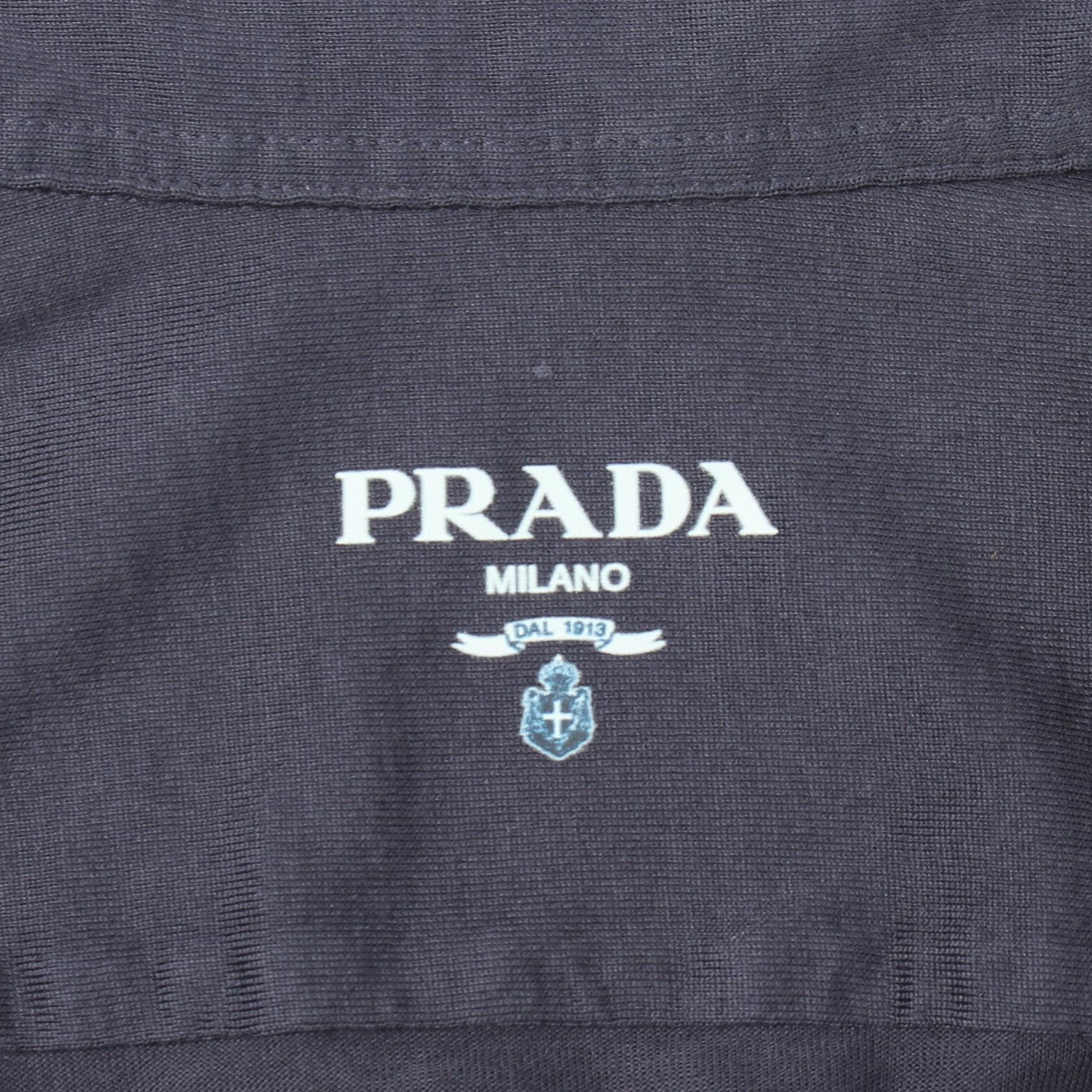 Prada Prada Prada Triangle Logo Cotton Top Textile Tops UJL92A DUTY FREE for USA Size ONE SIZE - 3 Thumbnail